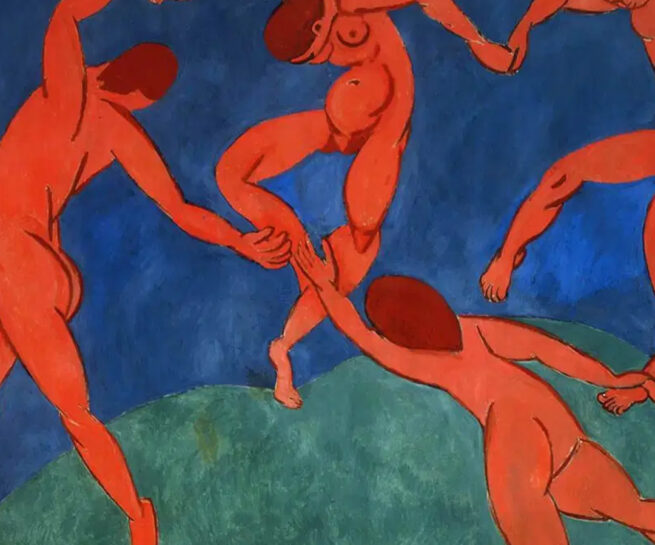 Utsnitt av av Henri Matisse sitt maleri La Danse